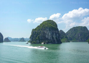 Bateau de tourisme sur la Baie d'Halong